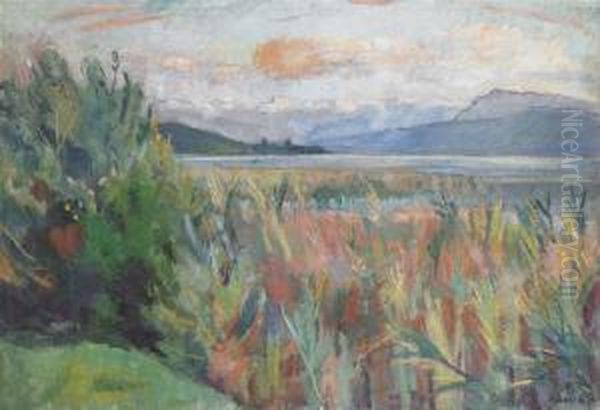 Genfersee Oil Painting by Paul Basilius Barth