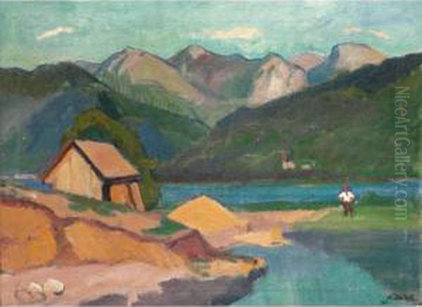 Seelandschaft Oil Painting by Paul Basilius Barth