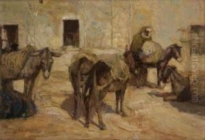 Caravane De Mulets (orientaliste)