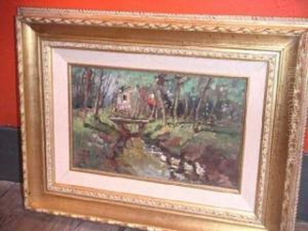Le Rouge Cloitre Oil Painting by Alfred Bastien