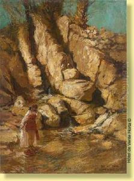 Baigneuse A Bou Sadda Oil Painting by Alfred Bastien