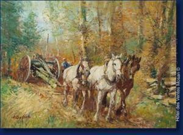 Le Coup De Collier Oil Painting by Alfred Bastien