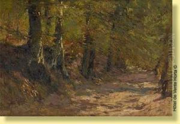 Chemin Creux Ensoleille Oil Painting by Alfred Bastien