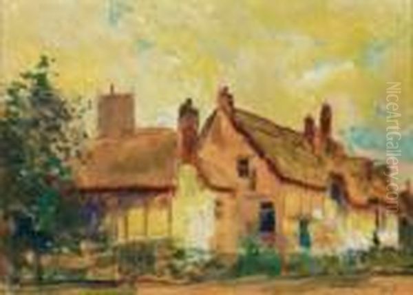 Theodore A Villa Oil Painting by Alfred Bastien