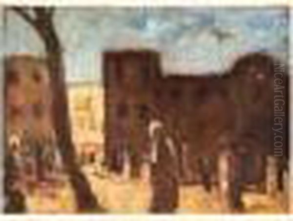 Paysage Orientaliste Oil Painting by Alfred Bastien