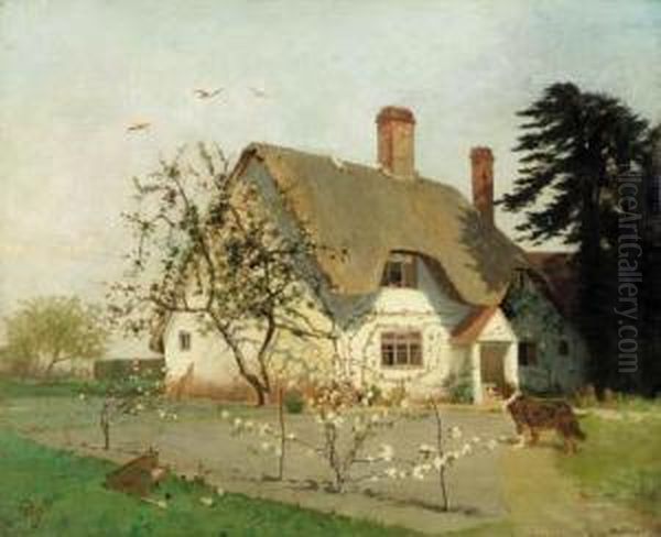 First Signs Of Spring
Signed 'batt' (lower Left) Oil Painting by Arthur Batt