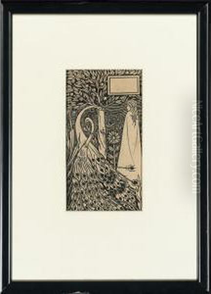Le Morte D'arthur, Design For A 
Chapter Heading, Chapter Xiii, Book Ii And Chapter Xix, Book Xviii: How 
Balin And The Damosel Met With A Knight Oil Painting by Aubrey Vincent Beardsley