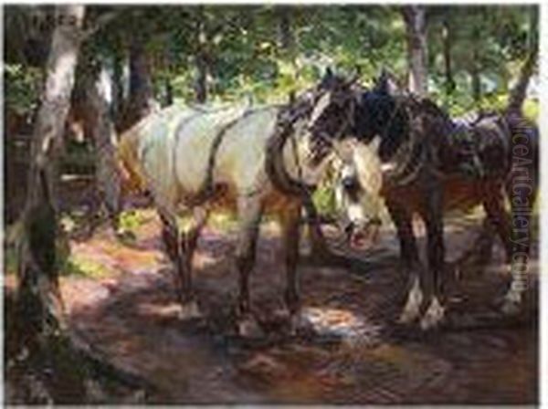 At Rest Oil Painting by Max Bergmann