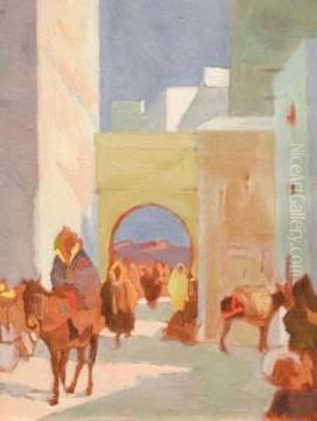 Arabes Oil Painting by Mariano Bertuchi Nieto