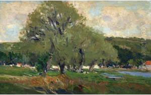 Paisaje (landscape) Oil Painting by Aureliano de Beruete y Moret