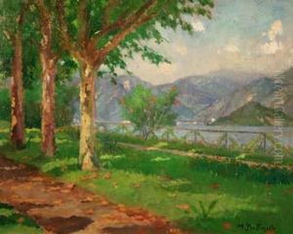 Paesaggio Lombardo Oil Painting by Mario Giuseppe Bettinelli
