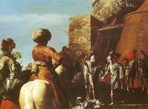 The Quarrel between Ajax and Odysseus Oil Painting by Leonaert Bramer