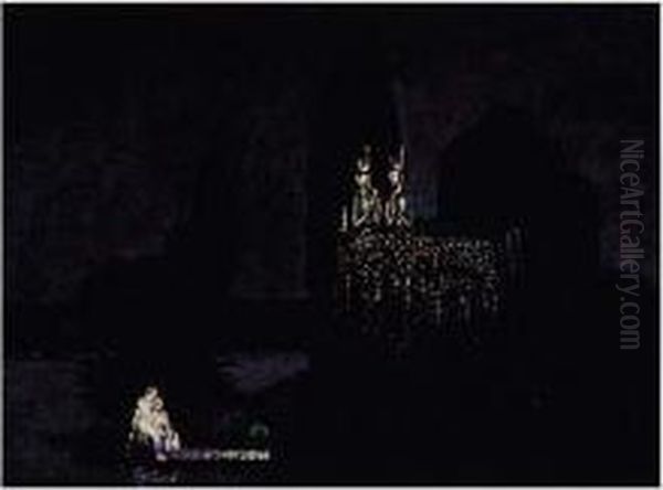 Palais Des Illusions, Ou Des Chimeres Oil Painting by Boleslas Biegas