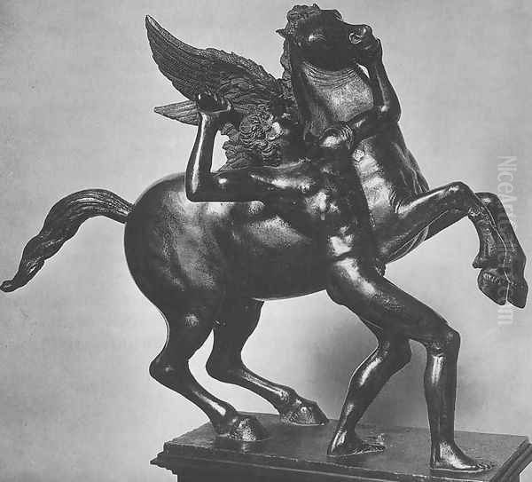 Bellerophon and Pegasus Oil Painting by Bertoldo Di Giovanni