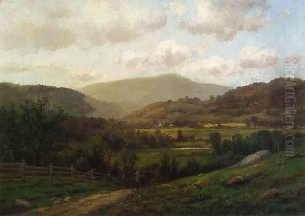New England Landscape Oil Painting by Daniel Folger Bigelow