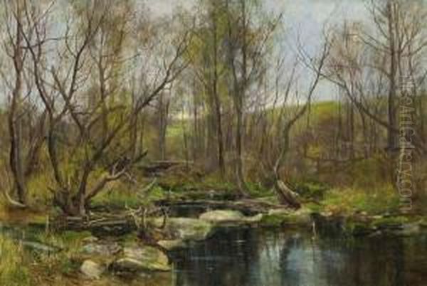 ''autumn Landscape'' Oil Painting by Olive Parker Black