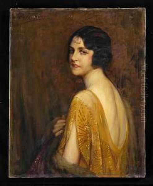 Portrait Of A Lady Oil Painting by Carle Joan Blenner