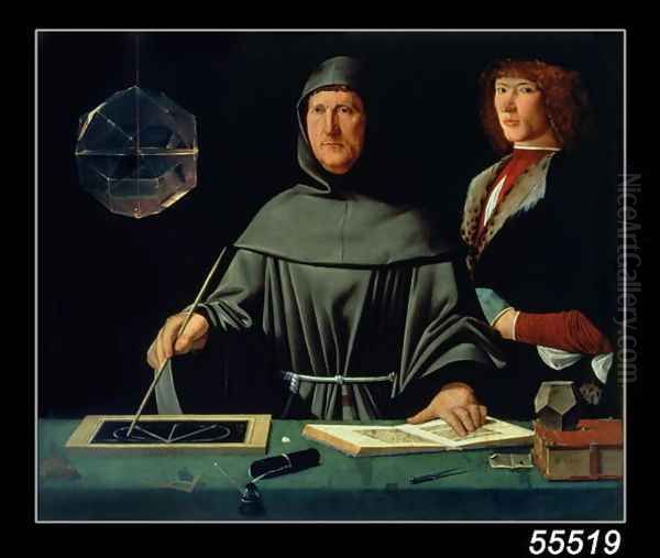 Portrait of Luca Pacioli Oil Painting by Jacopo de Barbari