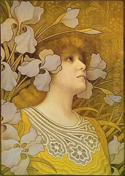 Sarah Bernhardt Oil Painting by Paul Berthon