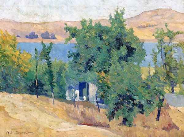 Across Carquinez Straits Oil Painting by Anne Bremer