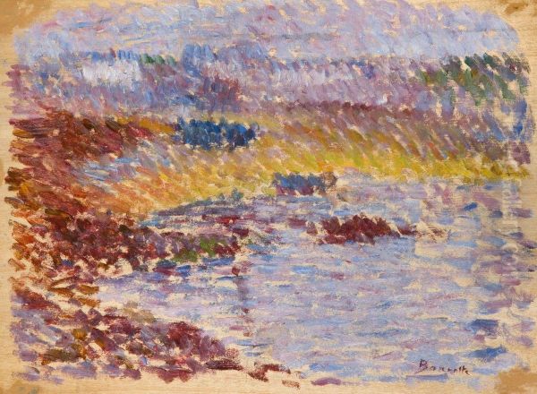 Bord De Mer Oil Painting by Ernest-Lucien Bonnotte