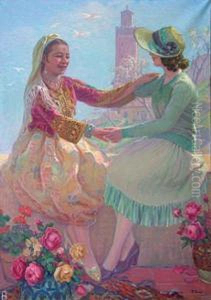 L'amitie Franco-algerienne Oil Painting by Primitif Bono