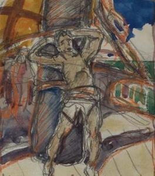 Sulla Nave Oil Painting by Aroldo Bonzagni