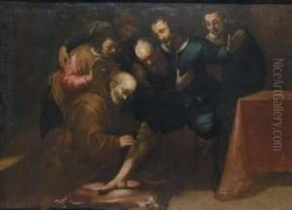 Guarigione Miracolosa Oil Painting by Luciano Borzone