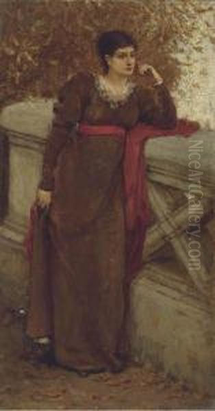 Meditation Oil Painting by George Henry Boughton