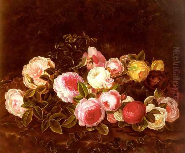 Still Life with Flowers Oil Painting by Bolle