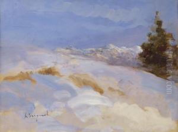 Dalla Presolana Oil Painting by Luigi Brignoli