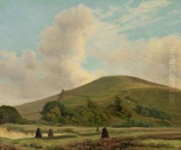 Sommerliche Hugellandschaft Oil Painting by Alfred K. Harald Broge