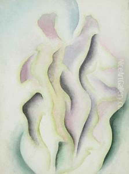 Abstract And Dancers Oil Painting by Bertram Richard Brooker