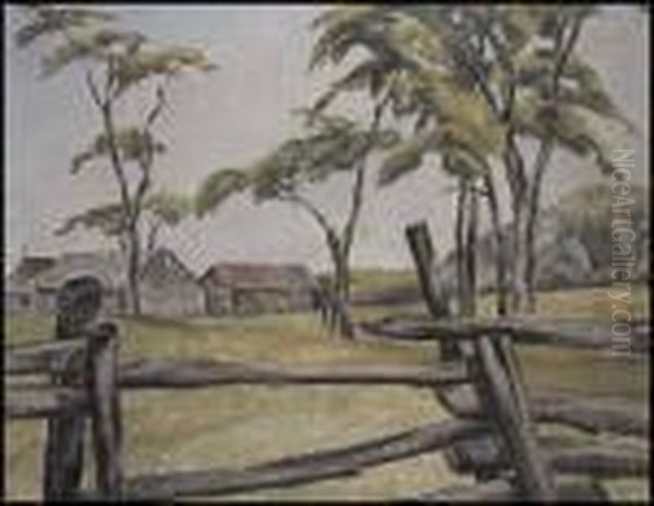 Near Fawn Bay Oil Painting by Bertram Richard Brooker