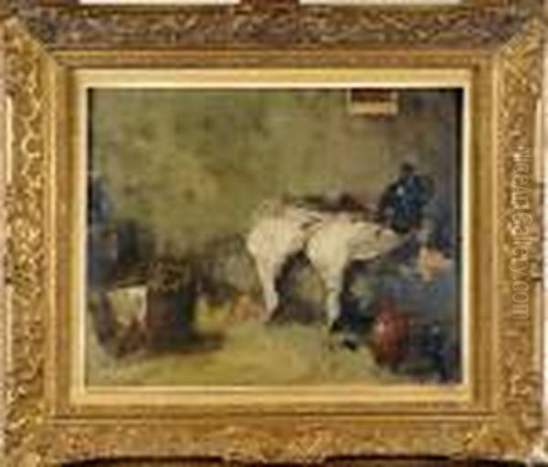 Nature Morte Aux Canards Oil Painting by Jules Brouwers
