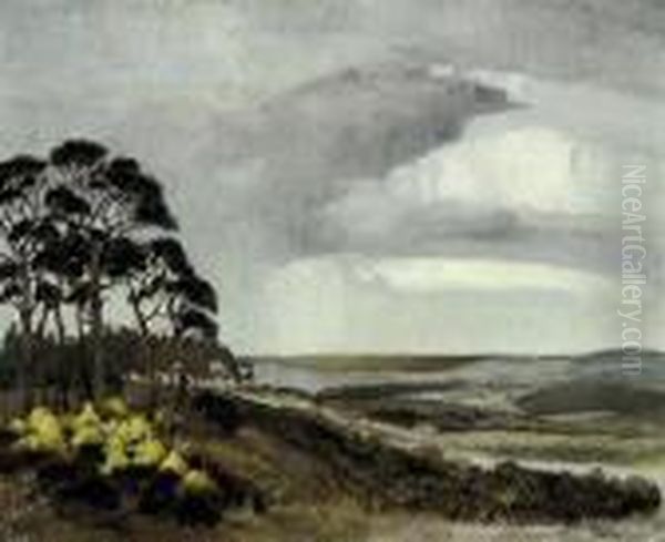 Newton Poppleford, Devon, Near Sidmouth Oil Painting by John Alfred Arnesby Brown