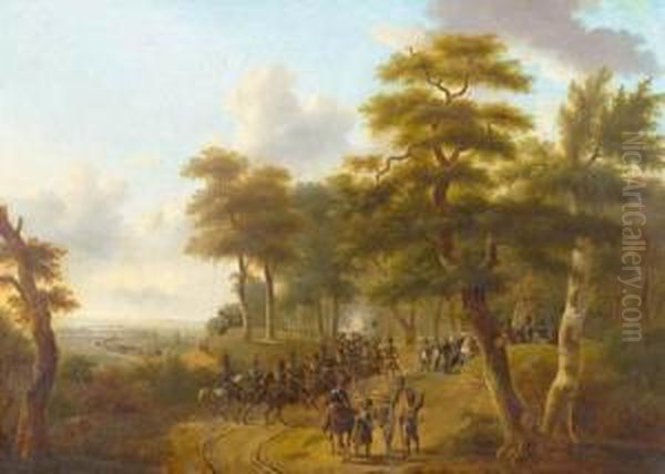 Scene From Napoleon's Campaign. Oil Painting by Philippe Budelot