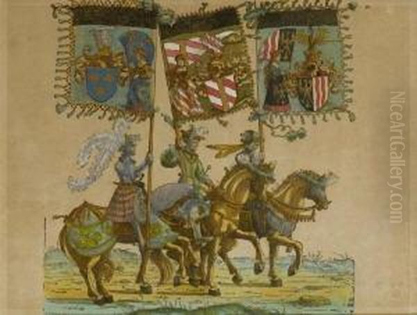 Der Triumph Kaiser Maximilians I. Oil Painting by Hans I Burgkmair