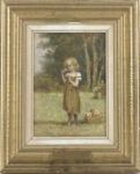 A Posy Of Flowers Oil Painting by John P. Burr