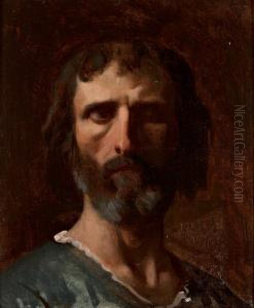 Etude De Tete D'homme Pour La Glorification De Saint Louis Oil Painting by Alexandre and Jourdan, Adolphe Cabanel