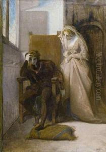 Scene De Hamlet Oil Painting by Alexandre Cabanel