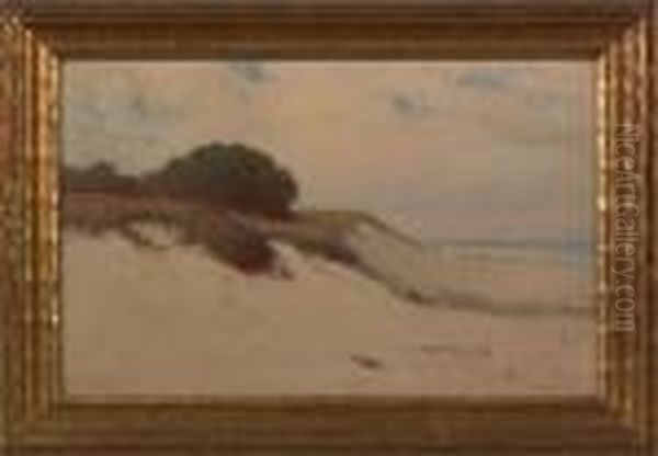 Beach Scene Oil Painting by Charles Drew Cahoon