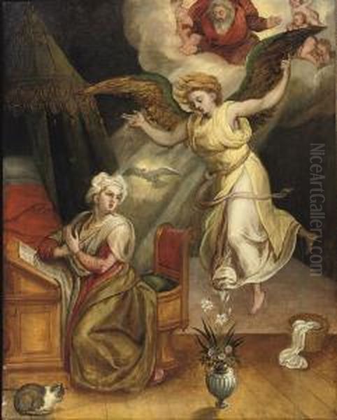 The Annunciation Oil Painting by Denys Calvaert