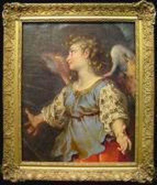 Angel Of The Annuciation Oil Painting by Denys Fiammingo Calvaert