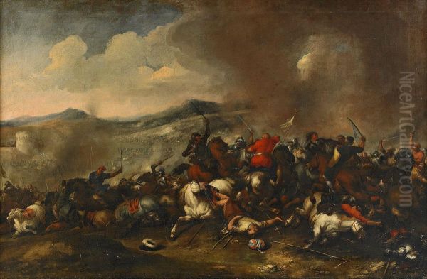 Batalj Oil Painting by Antonio Calza