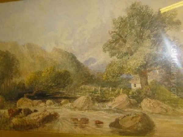 On The Allander, Strathblane Oil Painting by Thomas, Tom Campbell