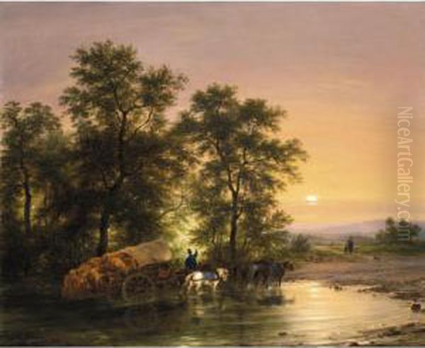 Campagna Romana Oil Painting by Carlo Canella