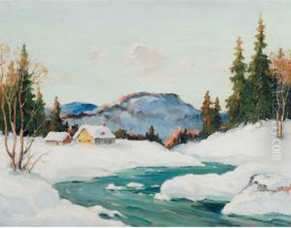 Ste. Marguerite In The Laurentians Oil Painting by Paul Archibald Caron