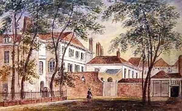 View of the House and Museum of the Late Duchess of Portland (1715-1785) Oil Painting by John Bromley