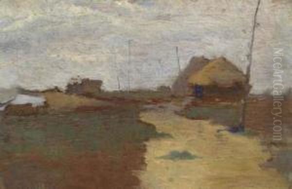 Orticello Oil Painting by Eugenio Cecconi